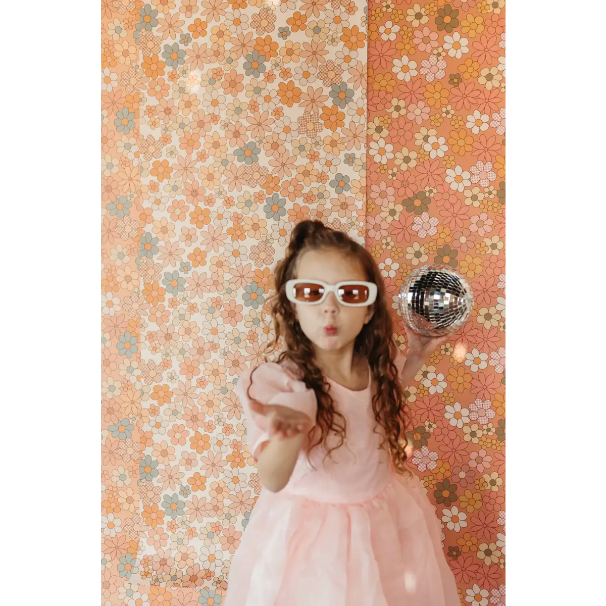 Quinny Wallpaper - Mod Flowers - by Thread Mama - Loomwell Home Goods