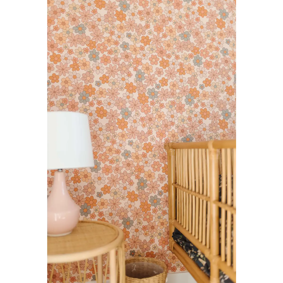Quinny Wallpaper - Mod Flowers - by Thread Mama - Loomwell Home Goods