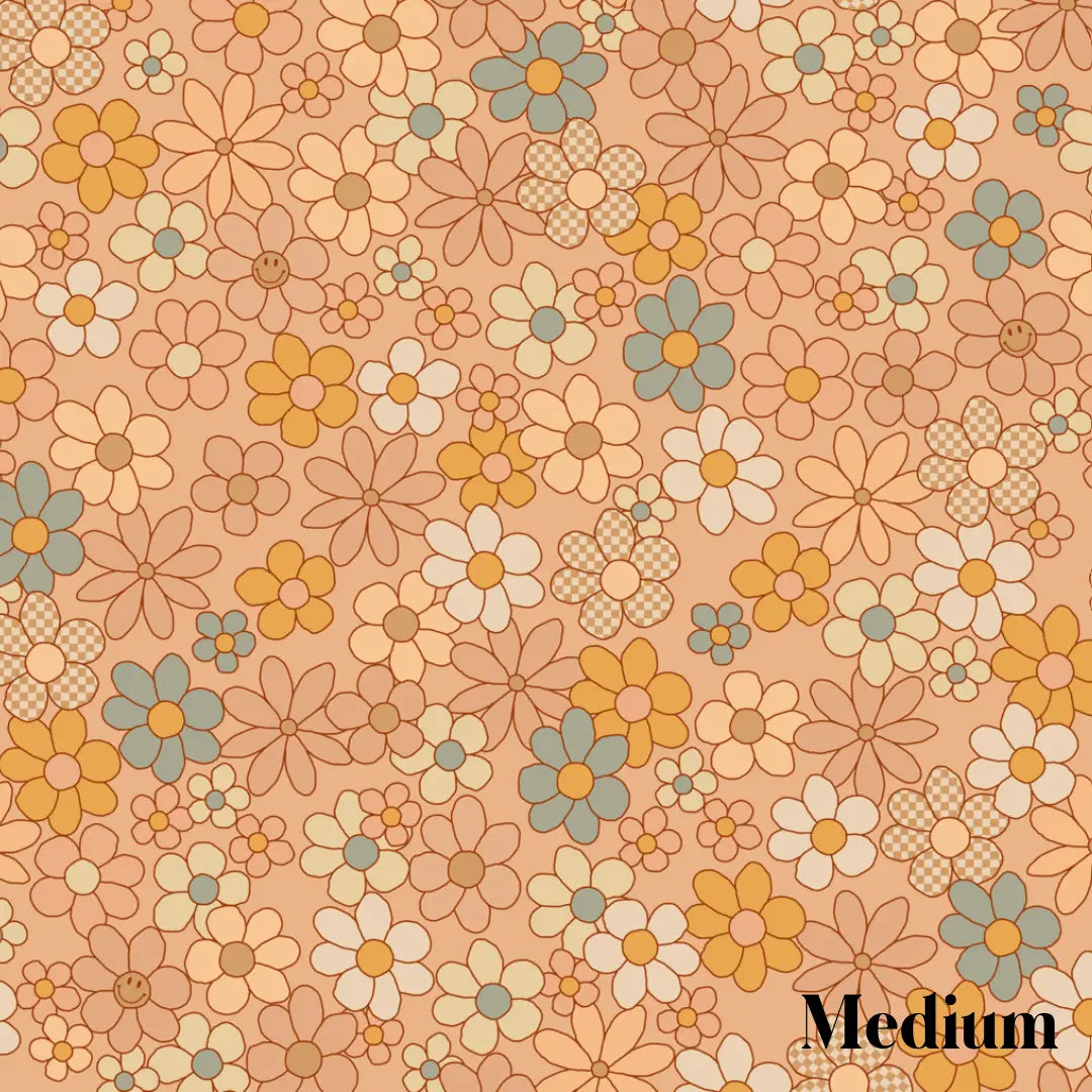 Quinny Wallpaper - Mod Flowers - by Thread Mama - Sample 1 foot by 1 foot / Medium - Loomwell Home Goods