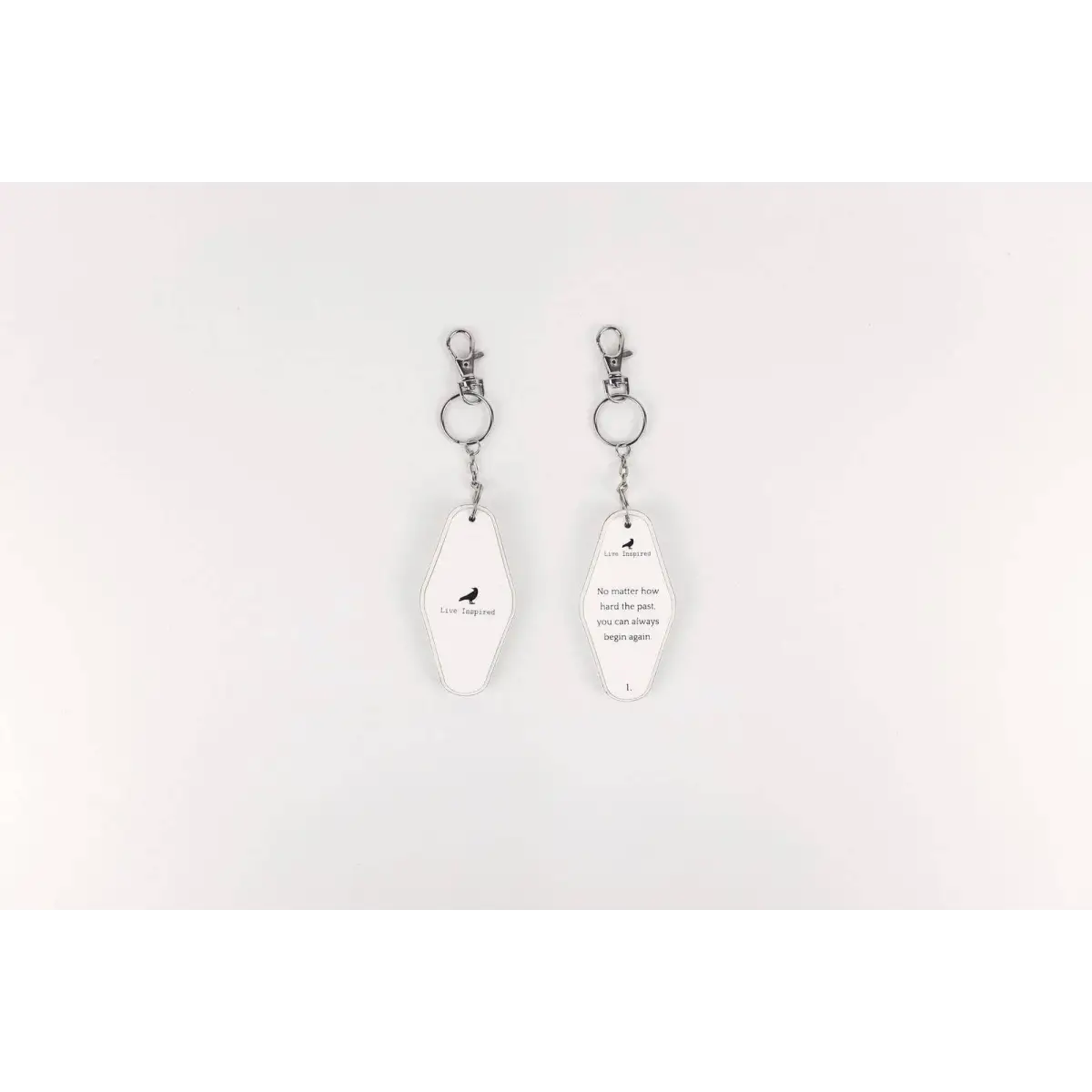 Quote Wood Keychain - Begin Again - Adams & Co.