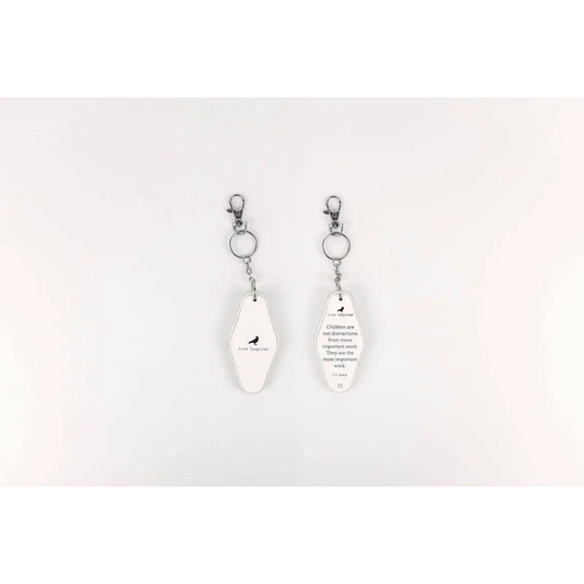 Quote Wood Keychain - Important Work - Adams & Co.