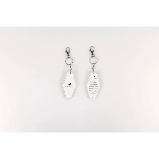Quote Wood Keychain - Sacrifice - Adams & Co.