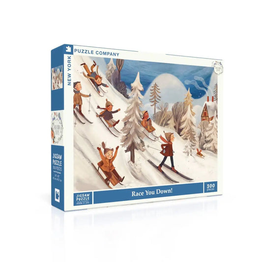 Jigsaw Puzzle - Race You Down! - 300 Piece - New York Puzzle Company