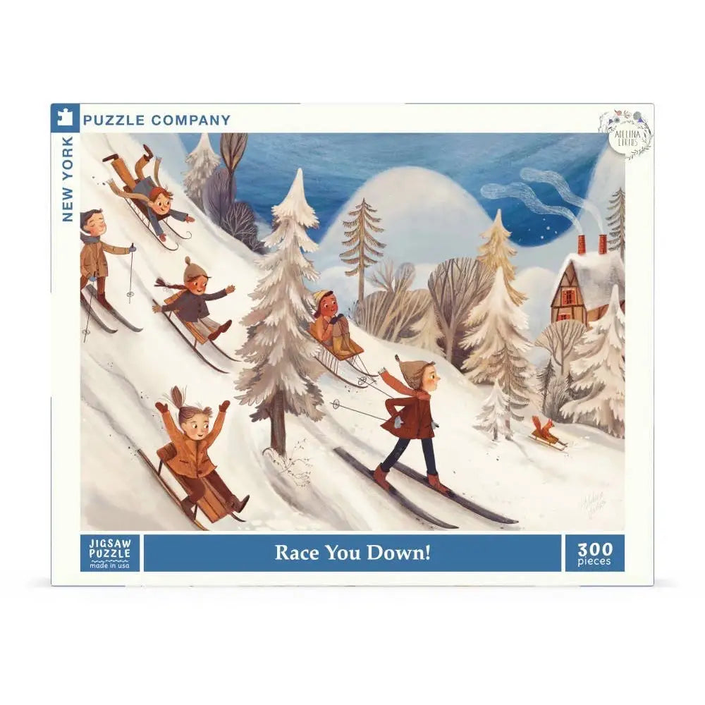 Jigsaw Puzzle - Race You Down! - 300 Piece - New York Puzzle Company