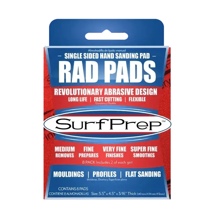 RAD Pads - Set of 8 Foam-Backed Sanding Pads - MudPaint
