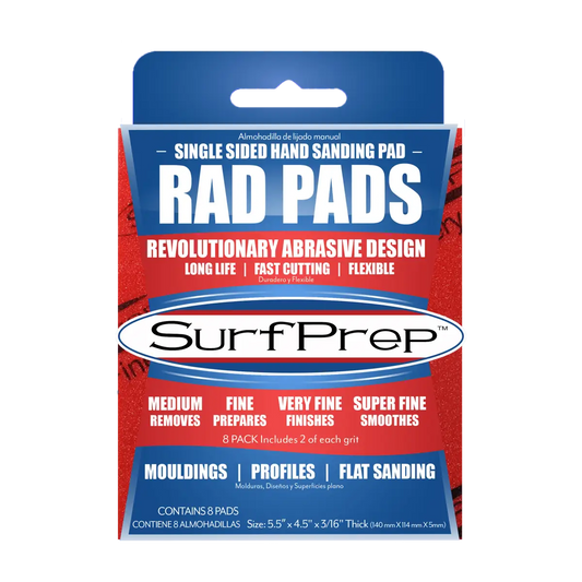 RAD Pads - Set of 8 Foam-Backed Sanding Pads - MudPaint