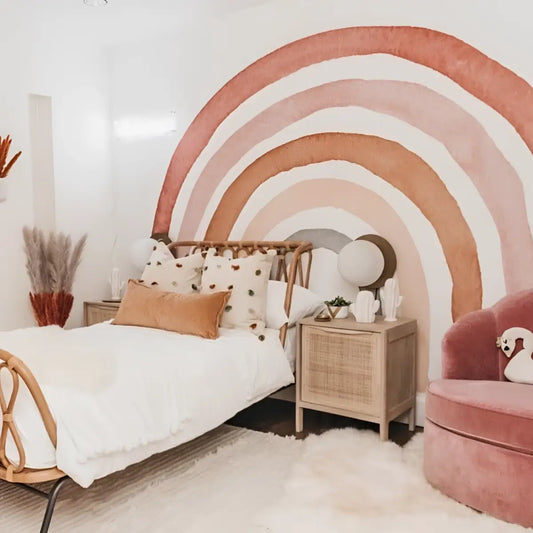 Rae Wallpaper Mural - Boho Watercolor Rainbow - Loomwell Home Goods