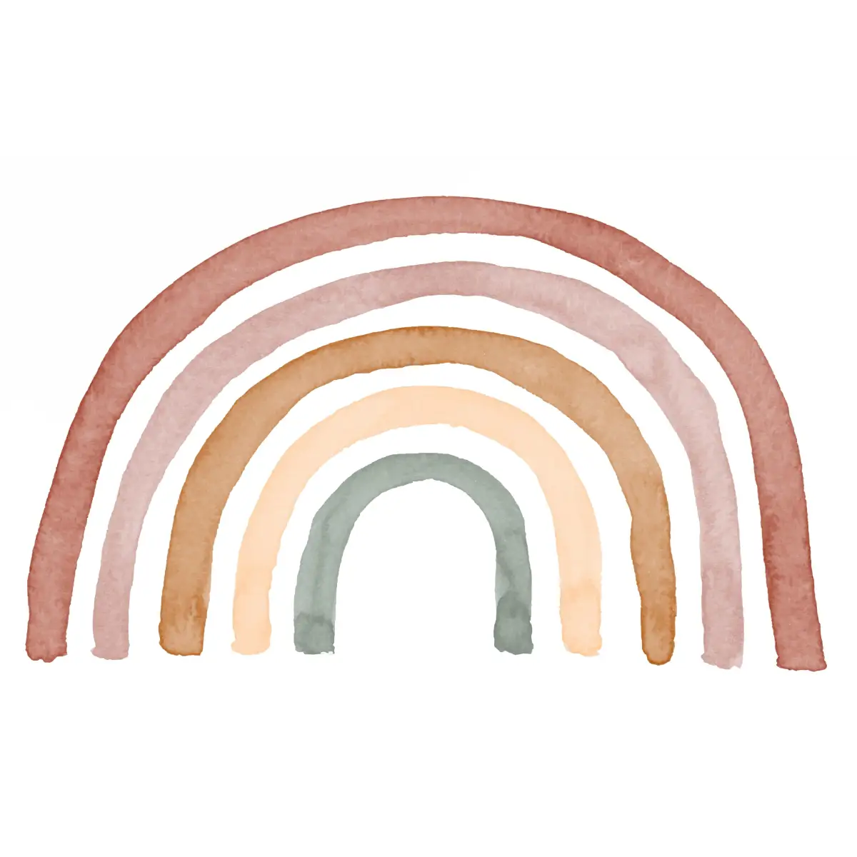 Rae Wallpaper Mural - Boho Watercolor Rainbow - Sample 1 foot by 1 foot - Loomwell Home Goods