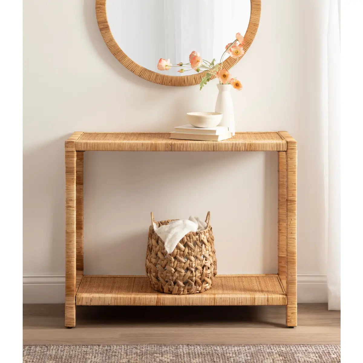Rattan Console or Sofa Table - kateandlaurel