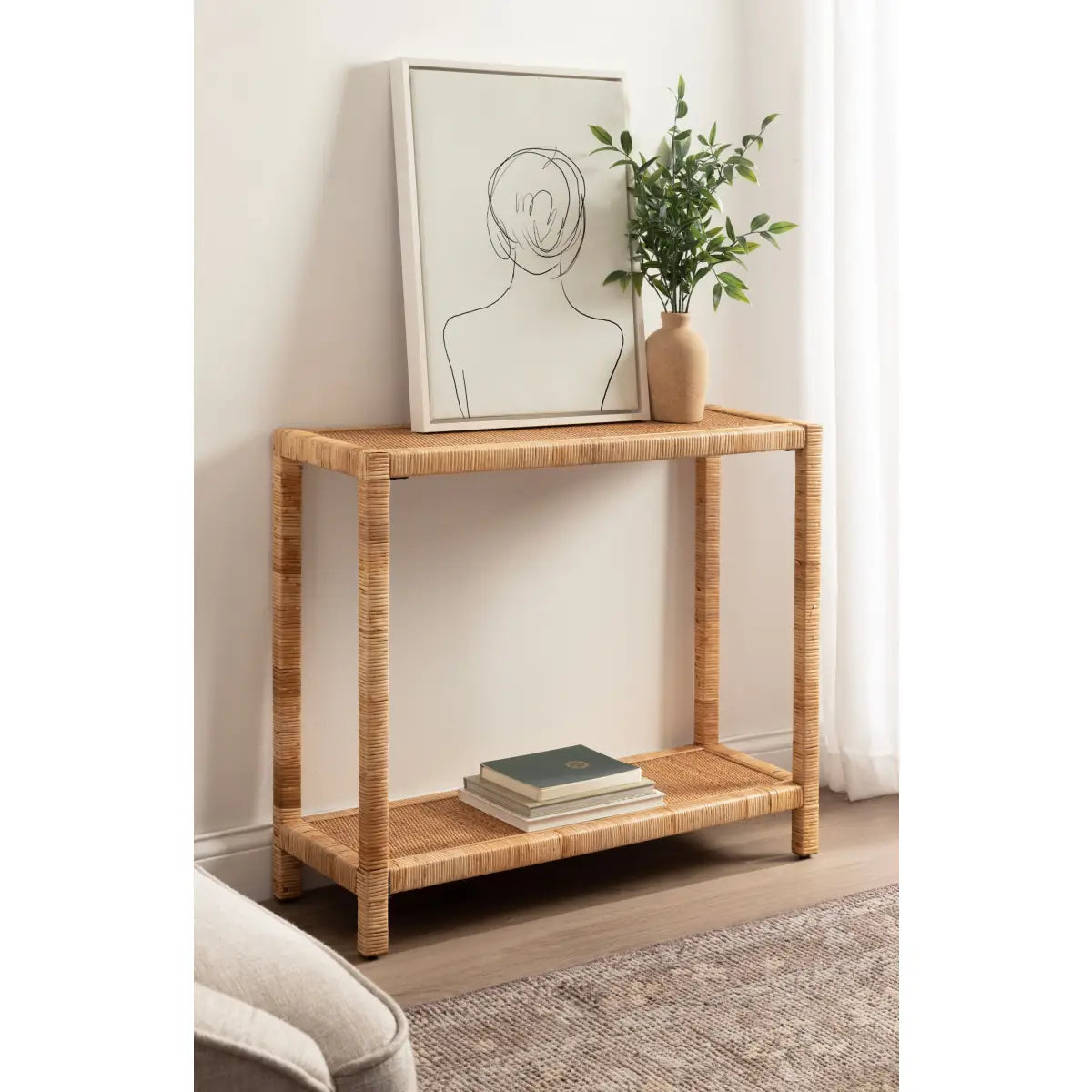 Rattan Console or Sofa Table - kateandlaurel