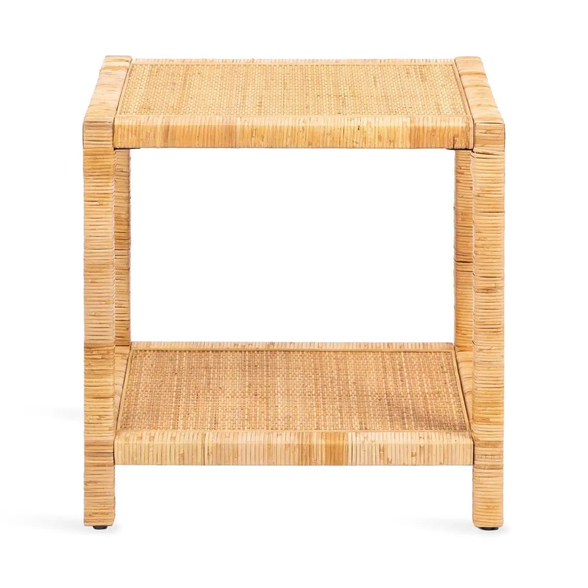 Rafina Rattan Rectangle Side Table - kateandlaurel