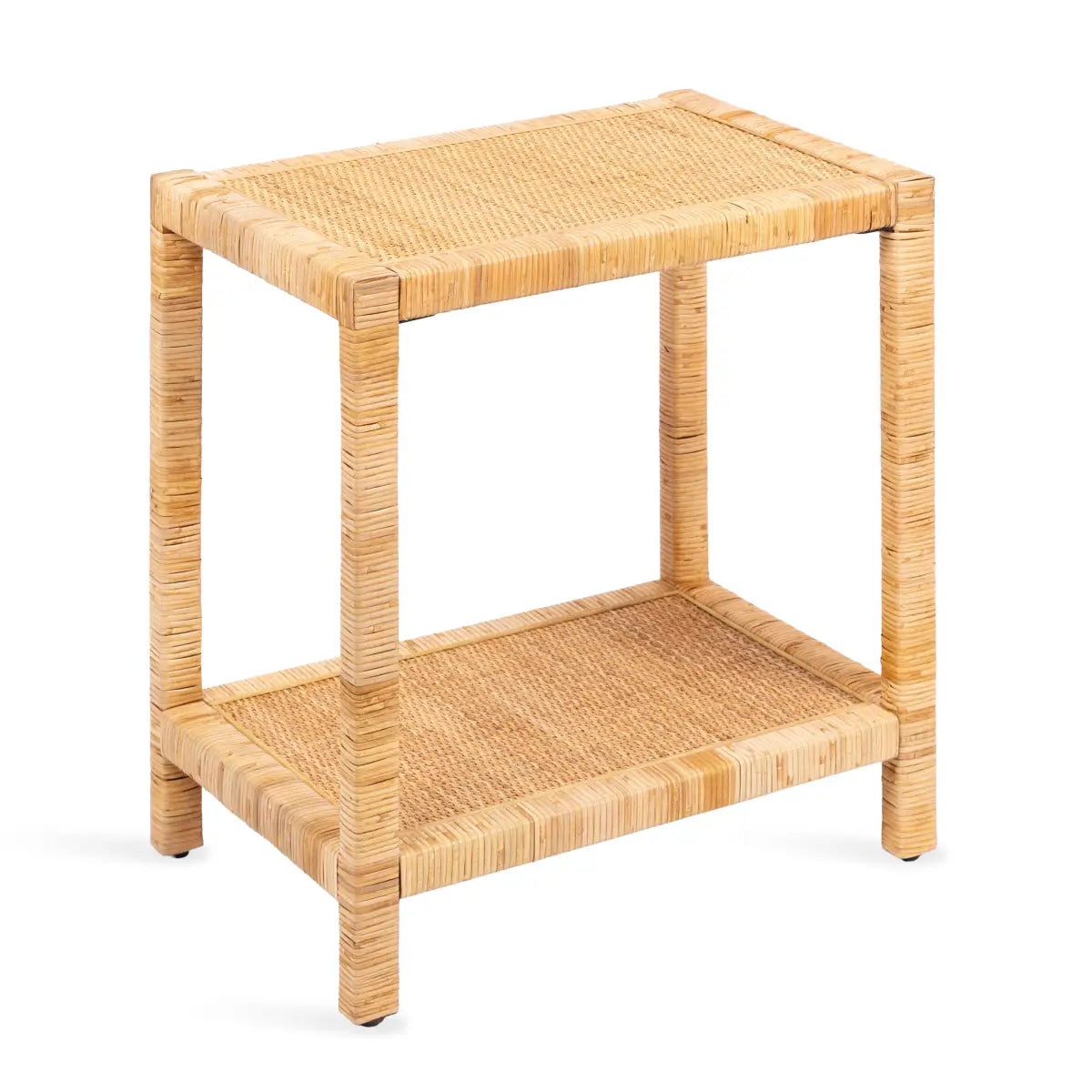 Rafina Rattan Rectangle Side Table - kateandlaurel