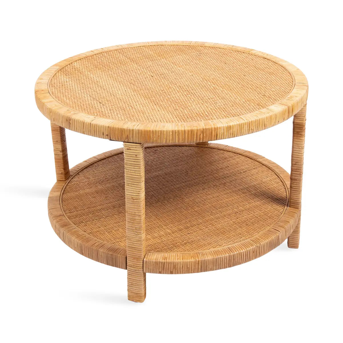Rafina Rattan Round Coffee Table - kateandlaurel