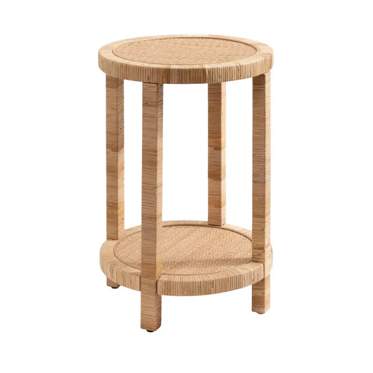 Rafina Rattan Round Table - Natural / 16x16x24 - kateandlaurel