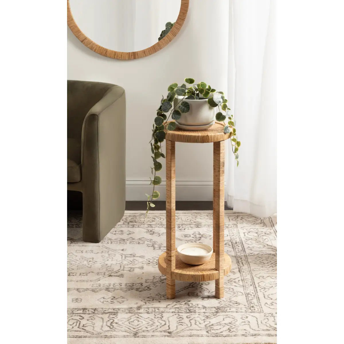Rafina Rattan Round Table - kateandlaurel