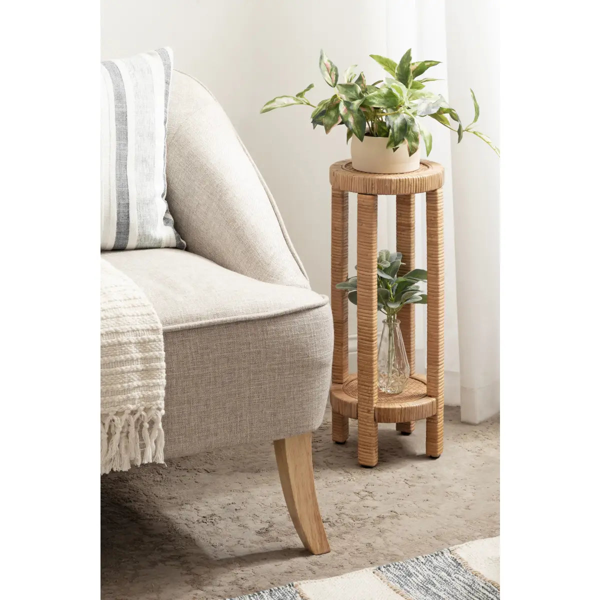 Rafina Rattan Round Table - kateandlaurel