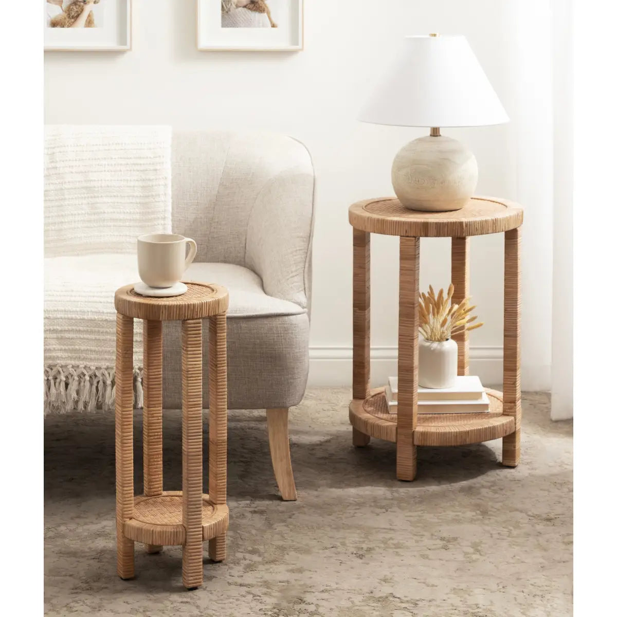 Rafina Rattan Round Table - kateandlaurel