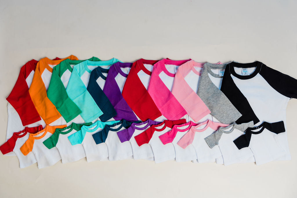 Unisex Raglan Shirt with White Body (Youth) by - ARB Blanks