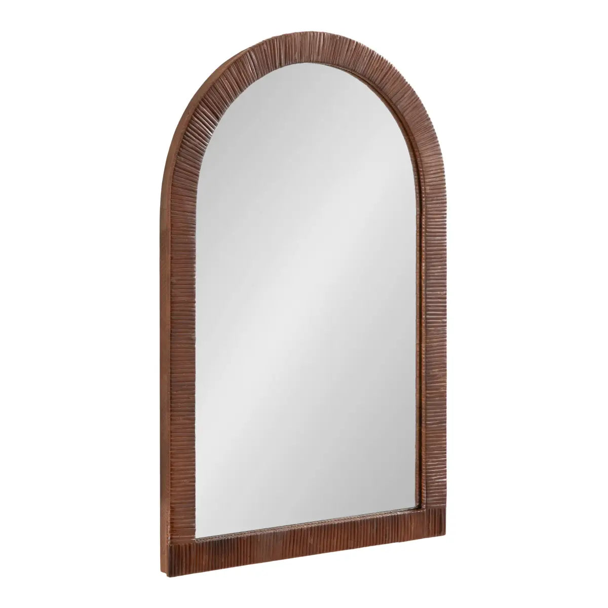 Rahfy Rattan Arch Framed Wall Mirror - Brown / 20x30 - kateandlaurel