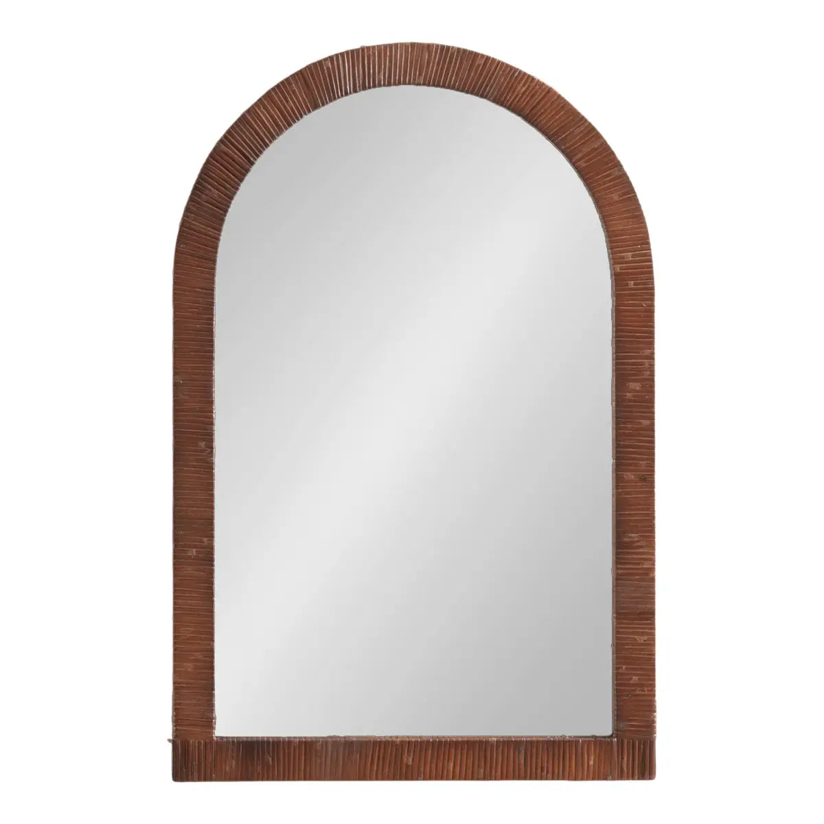 Rahfy Rattan Arch Framed Wall Mirror - kateandlaurel