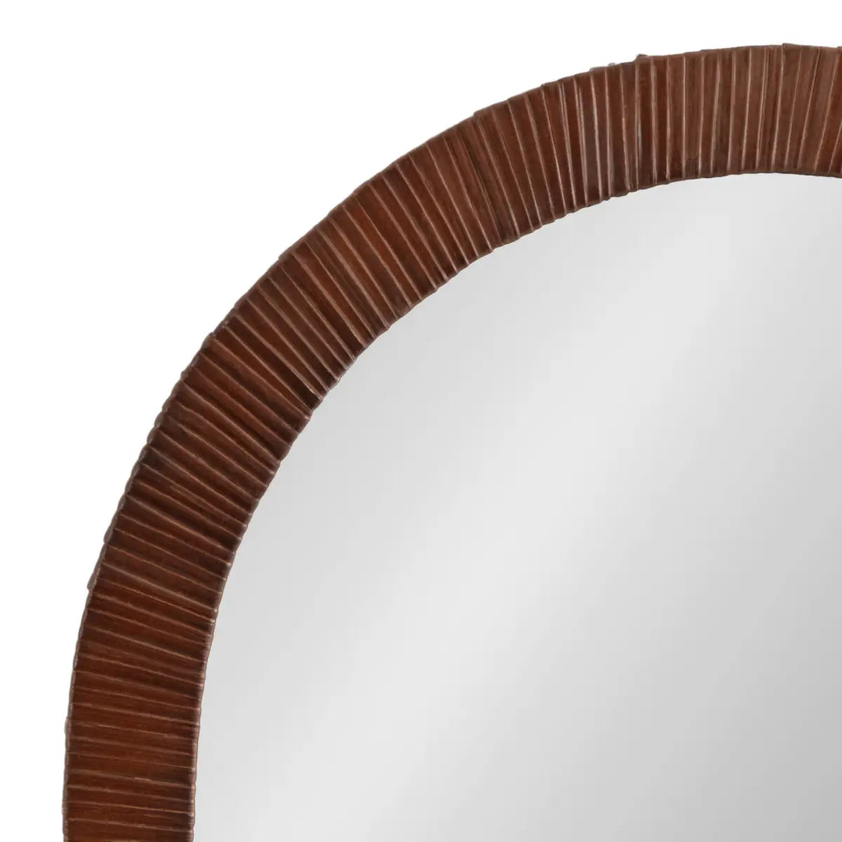 Rahfy Rattan Arch Framed Wall Mirror - kateandlaurel
