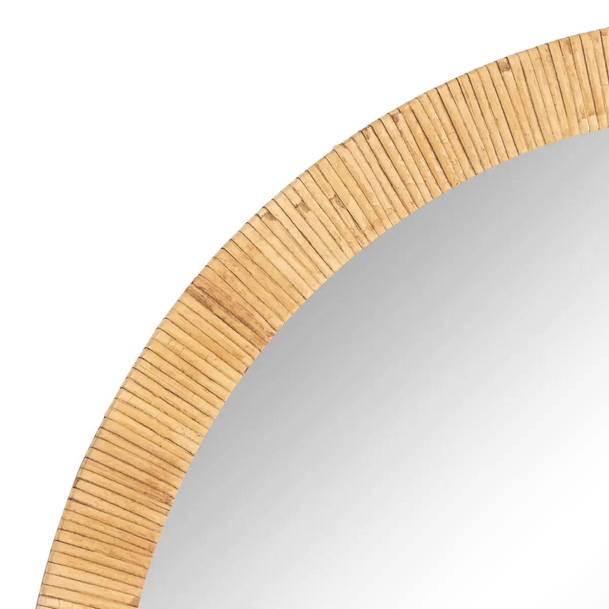 Rahfy Rattan Arch Framed Wall Mirror - kateandlaurel