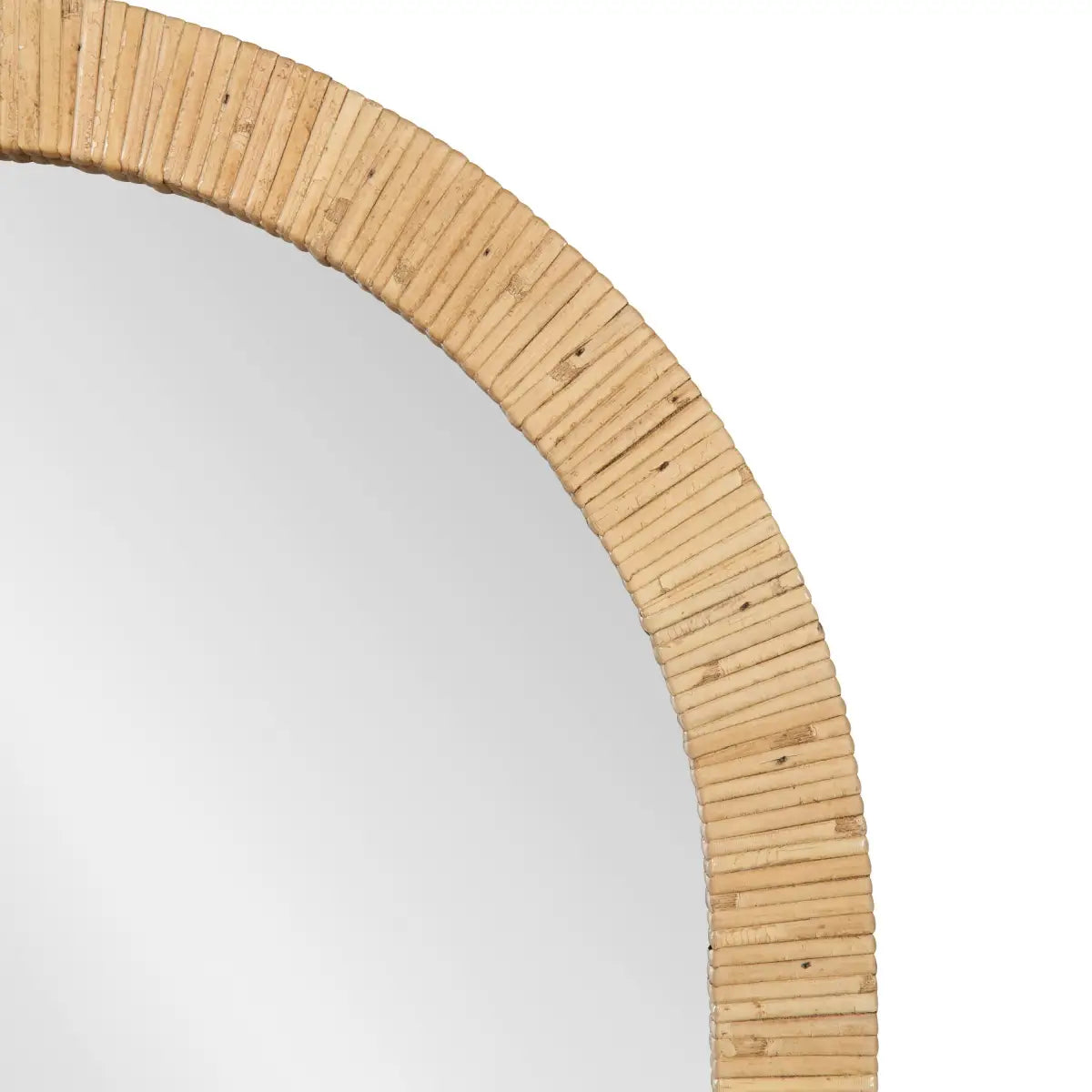 Rahfy Rattan Arch Framed Wall Mirror - kateandlaurel