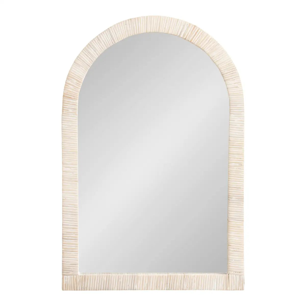 Rahfy Rattan Arch Framed Wall Mirror - kateandlaurel