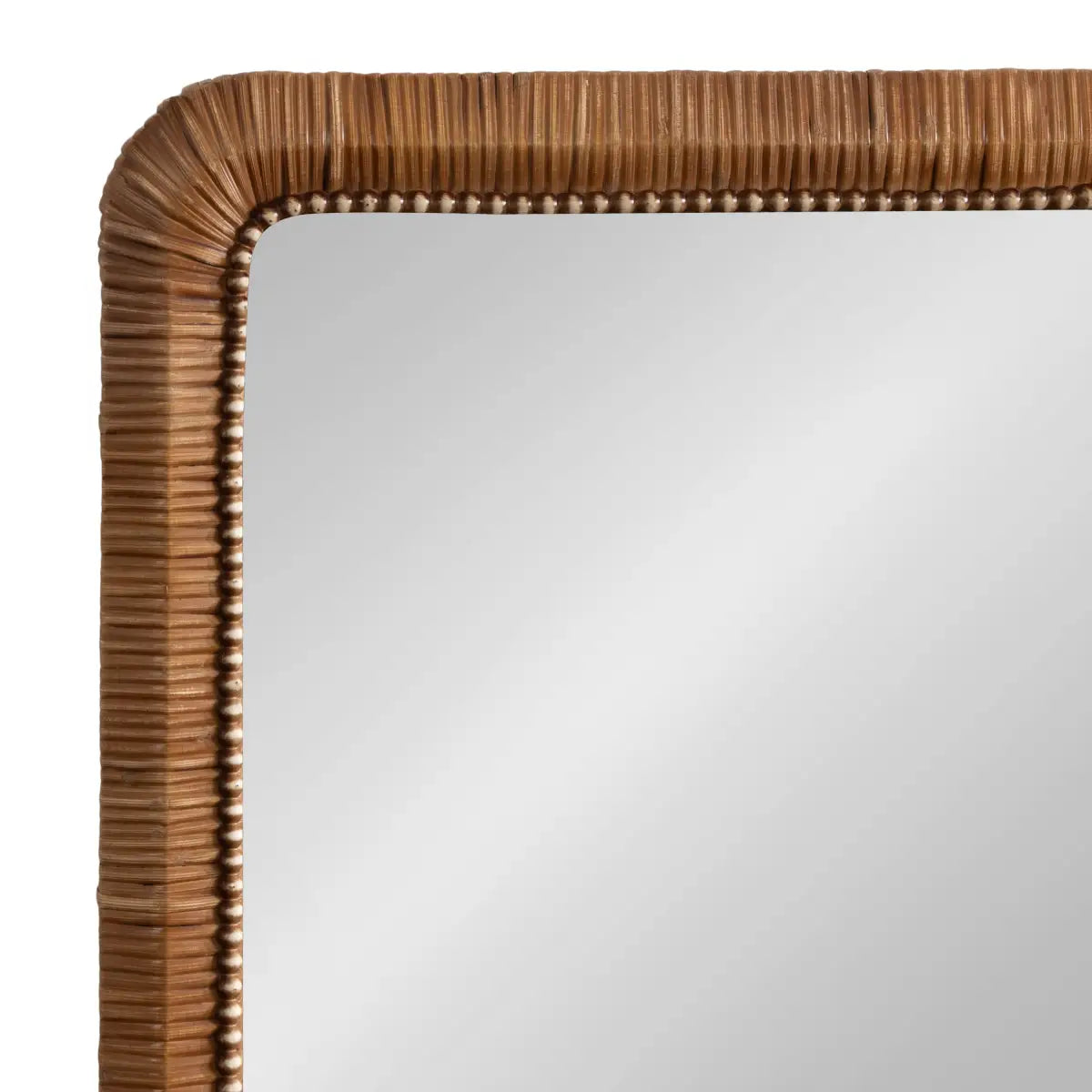 Rahfy Beaded Rattan Mirror - Rectangle - kateandlaurel