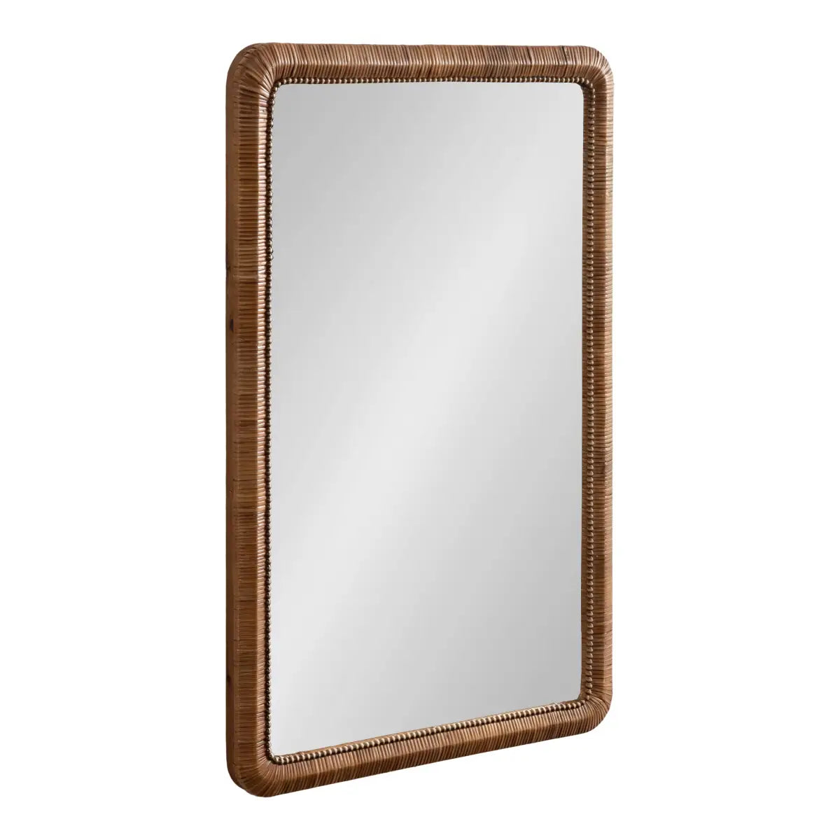 Rahfy Beaded Rattan Mirror - Rectangle - 24x36 - kateandlaurel