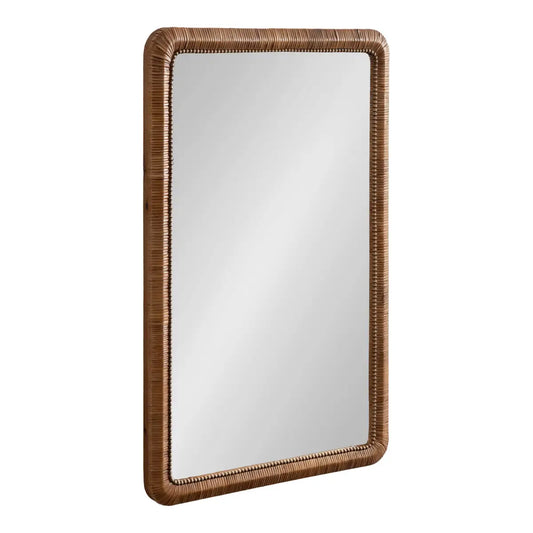 Rahfy Beaded Rattan Mirror - Rectangle - 24x36 - kateandlaurel