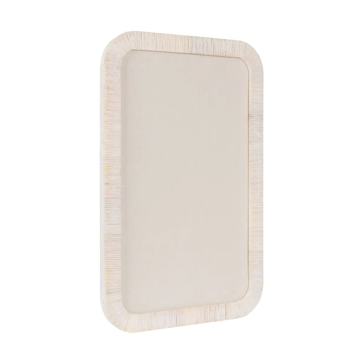 Rahfy Rattan Fabric Pinboard or Bulletin Board - White - kateandlaurel