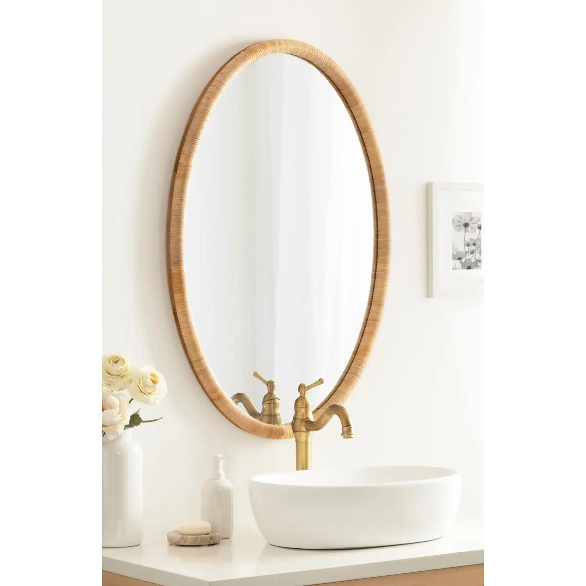 Rahfy Oval Framed Wall Mirror - kateandlaurel
