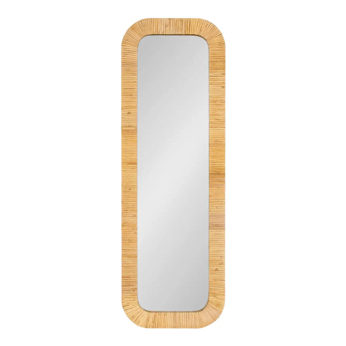 Rahfy Rectangle Rattan Wall Mirror - kateandlaurel
