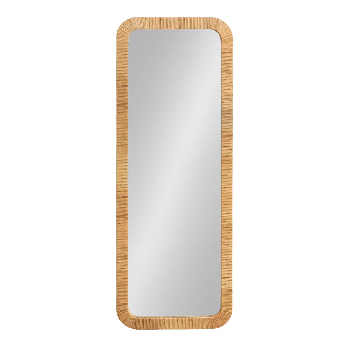 Rahfy Rectangle Rattan Wall Mirror - kateandlaurel