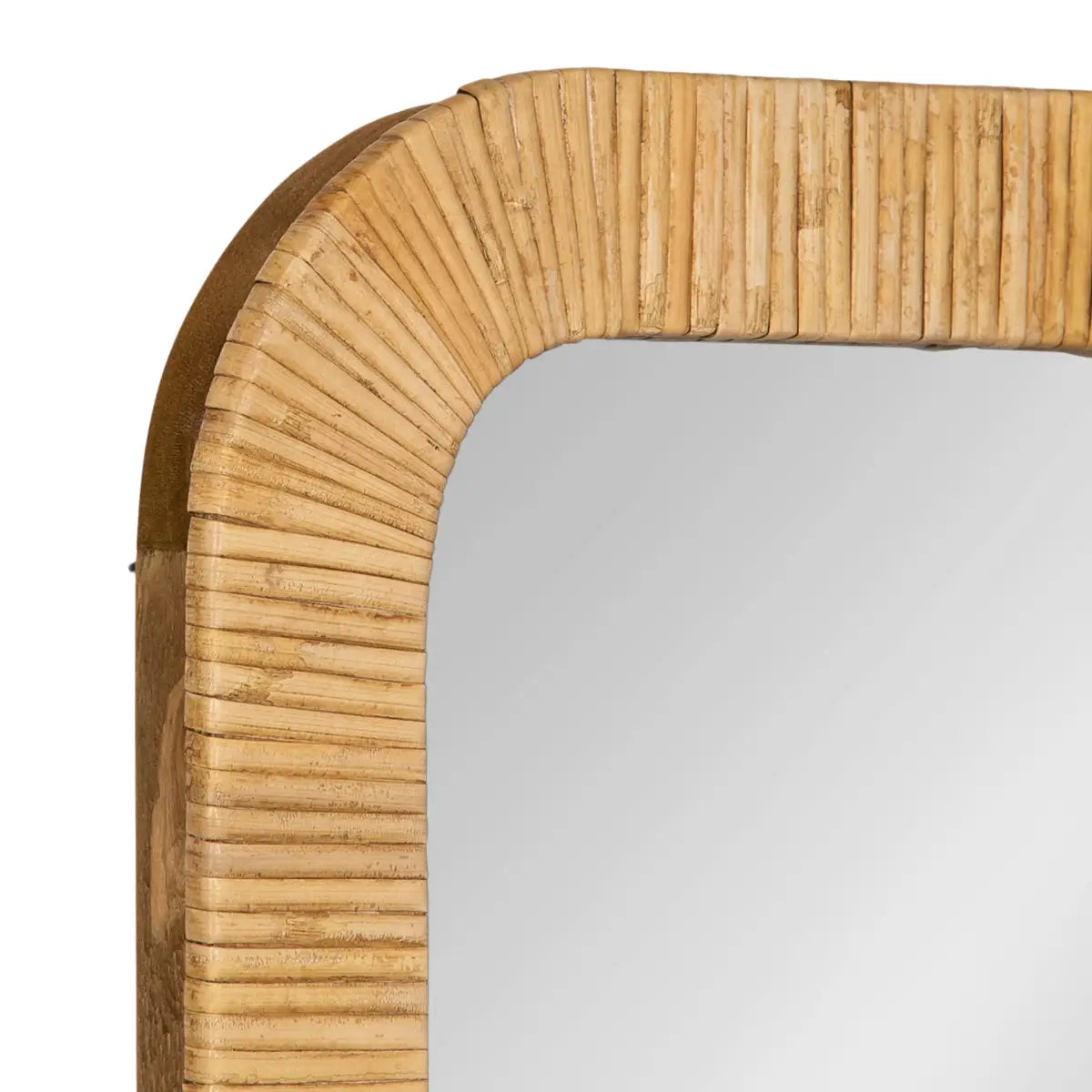 Rahfy Rectangle Rattan Wall Mirror - kateandlaurel