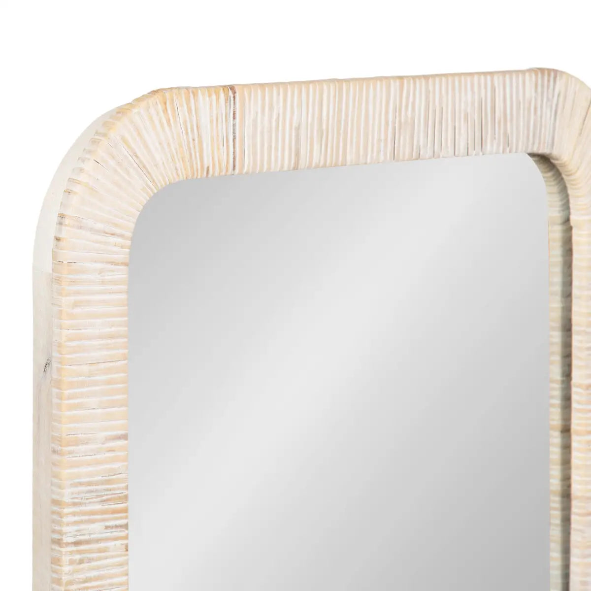 Rahfy Rectangle Rattan Wall Mirror - kateandlaurel
