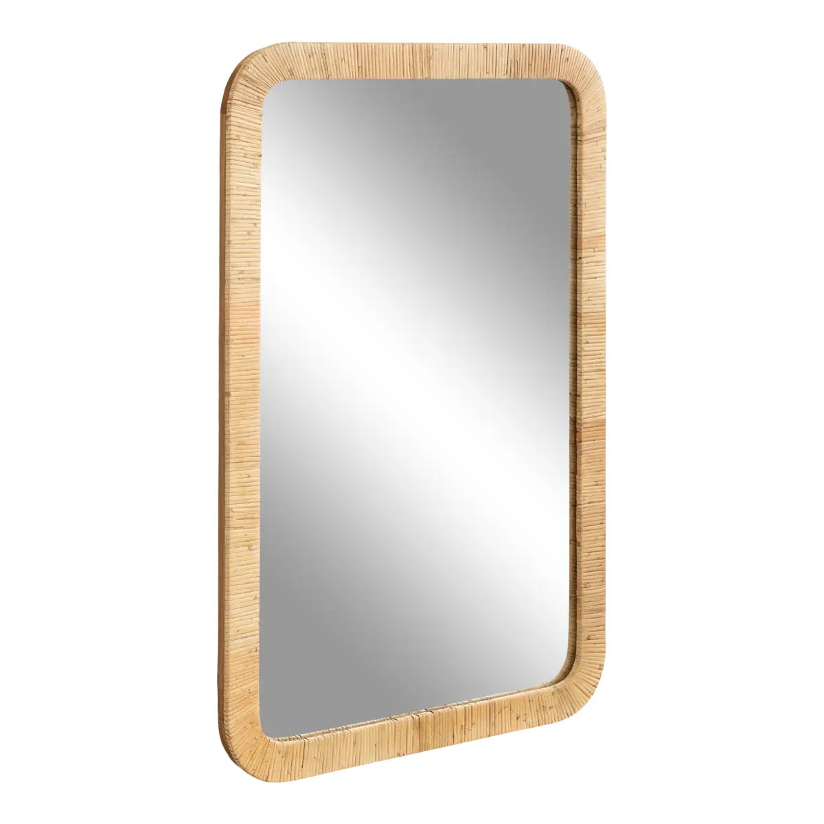 Rahfy Rectangle Rattan Wall Mirror - Natural / 24x36 - kateandlaurel