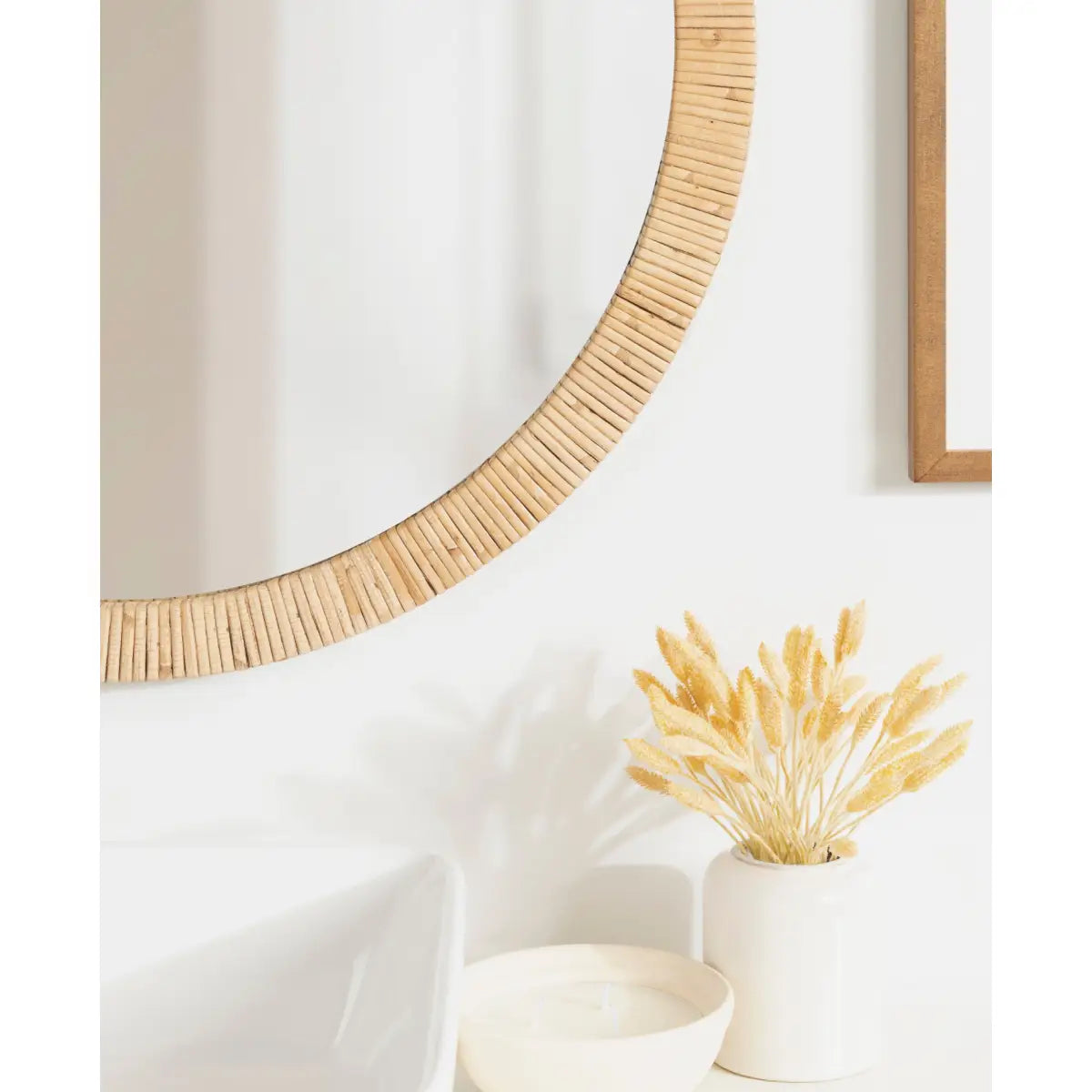 Rahfy Round Framed Wall Mirror - kateandlaurel