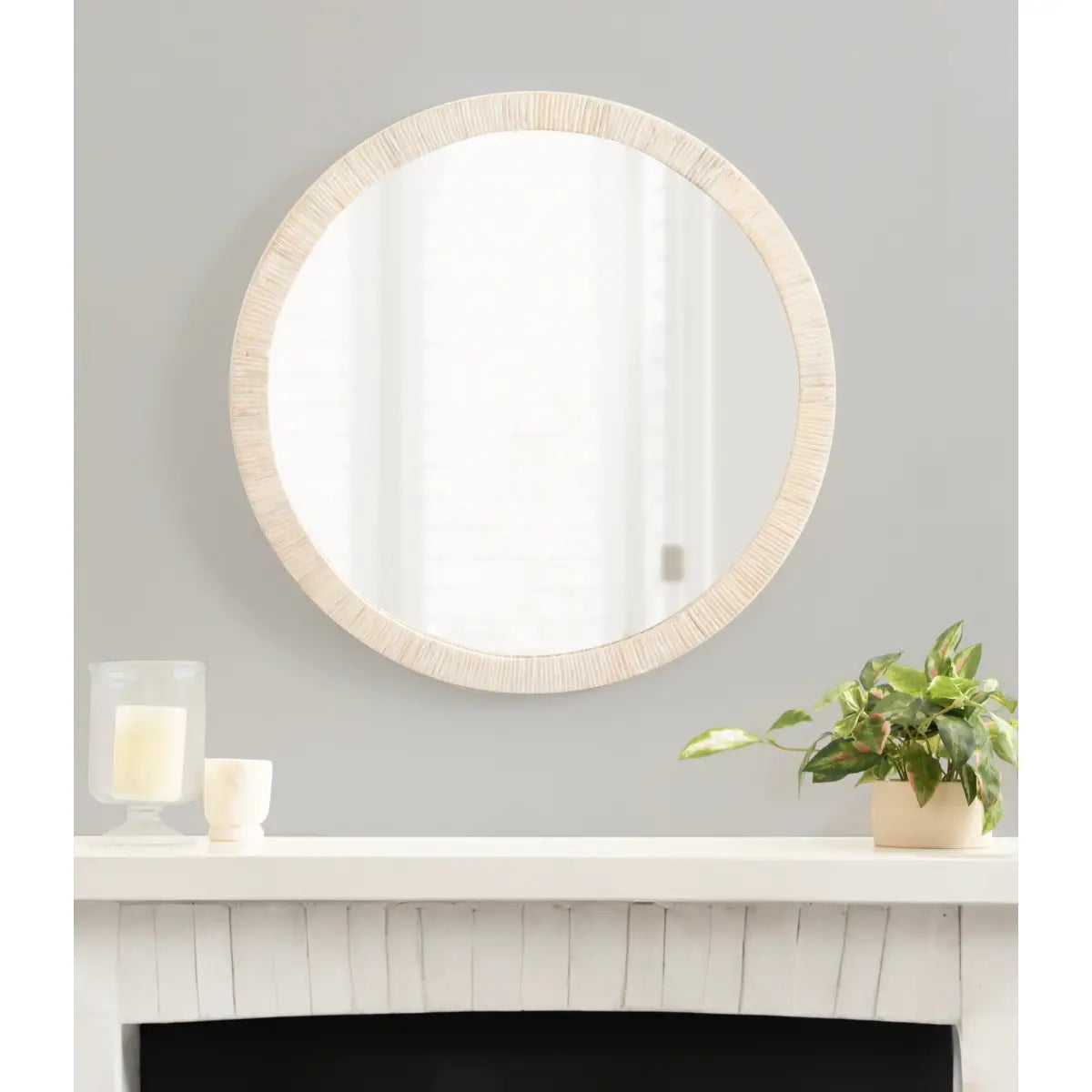 Rahfy Round Framed Wall Mirror - kateandlaurel