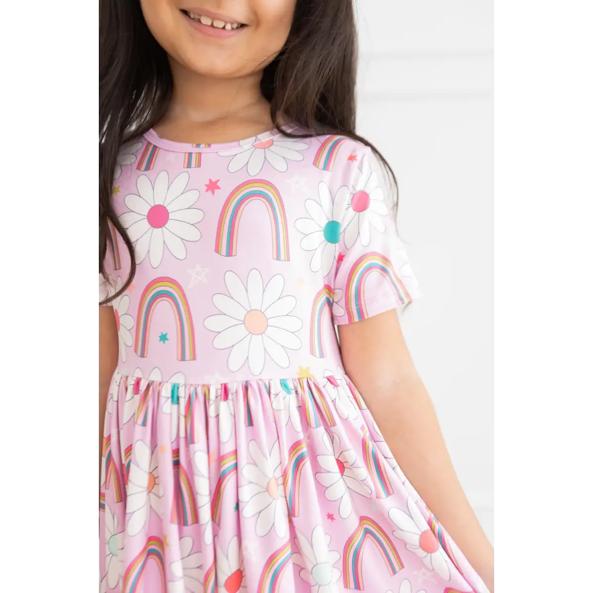 Pocket Twirl Dress - Rainbows and Daisies - 6-12M - Mila & Rose ®