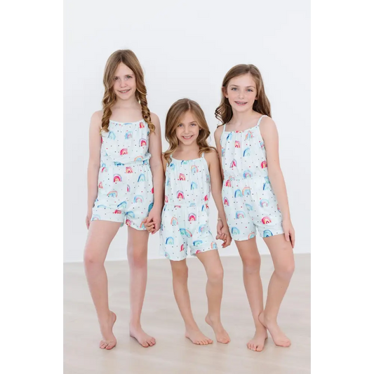 Rainbow Grooves Strappy Play Romper - Mila & Rose ®