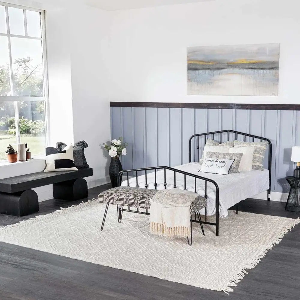 Ramsbury Beige Trellis Wool Rug - Boutique Rugs