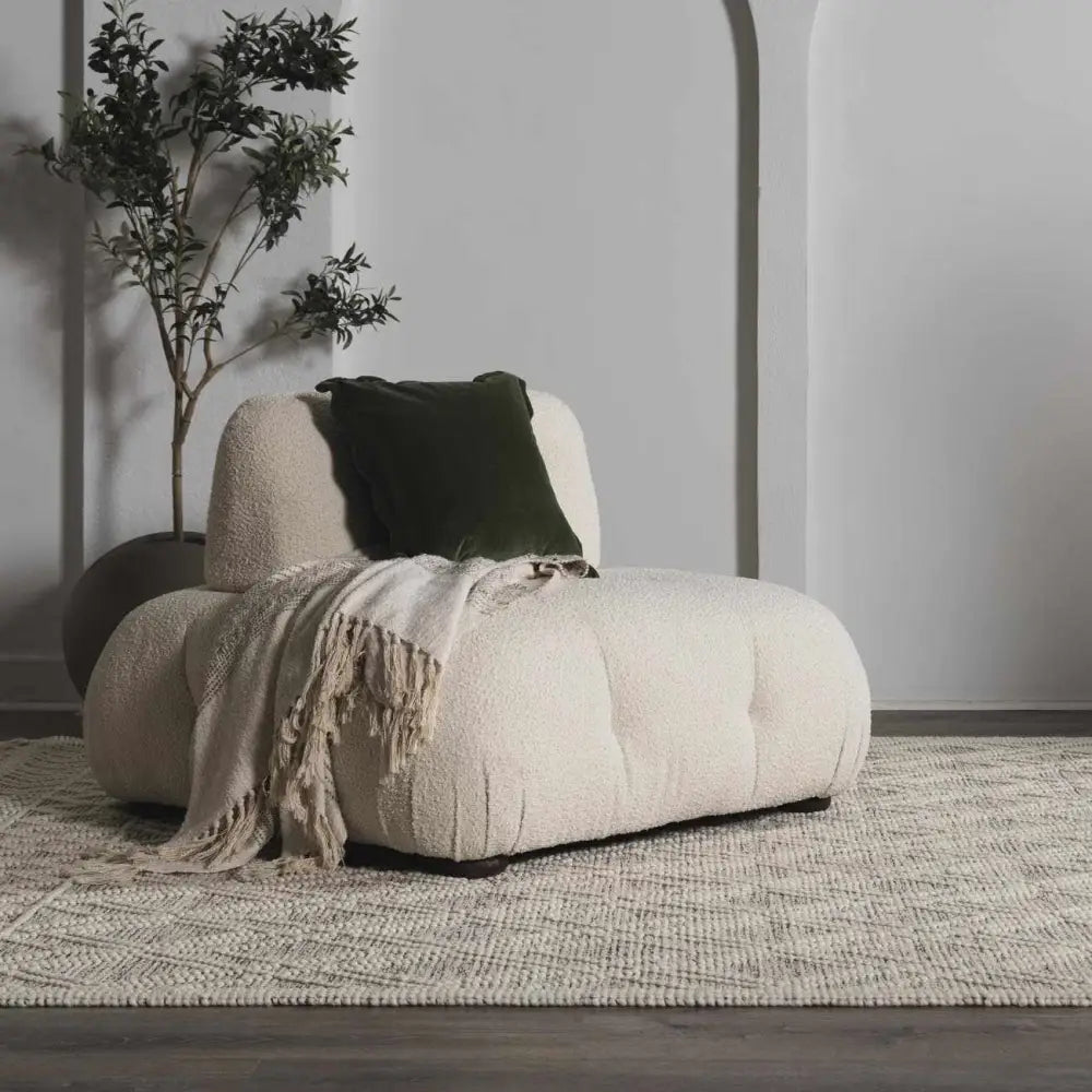 Ramsbury Beige Trellis Wool Rug - Boutique Rugs