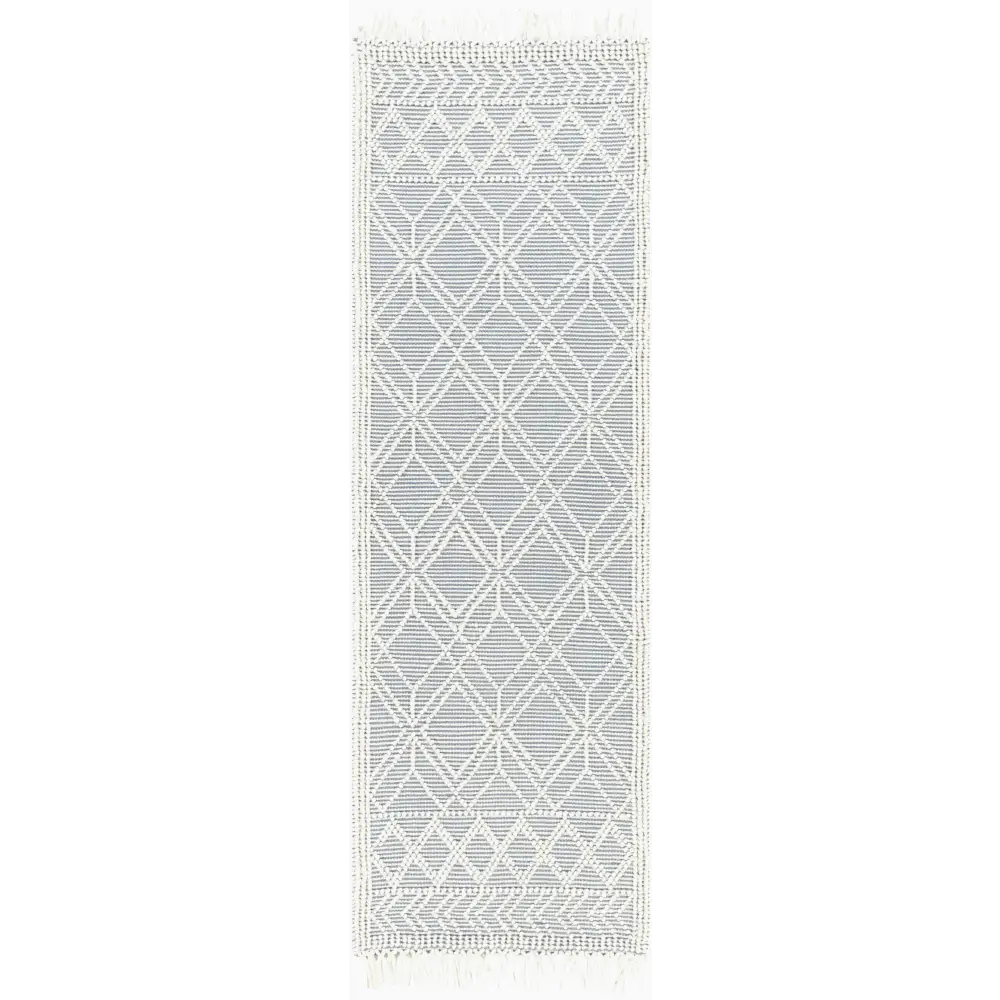 Ramsbury Denim Blue Wool Rug - 2’6’’ x 8’ Runner - Boutique Rugs