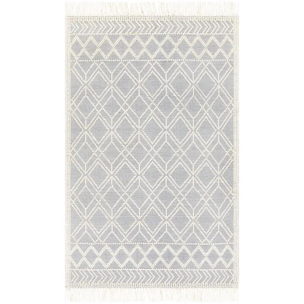 Ramsbury Denim Blue Wool Rug - 5’ x 7’6’’ Rectangle - Boutique Rugs