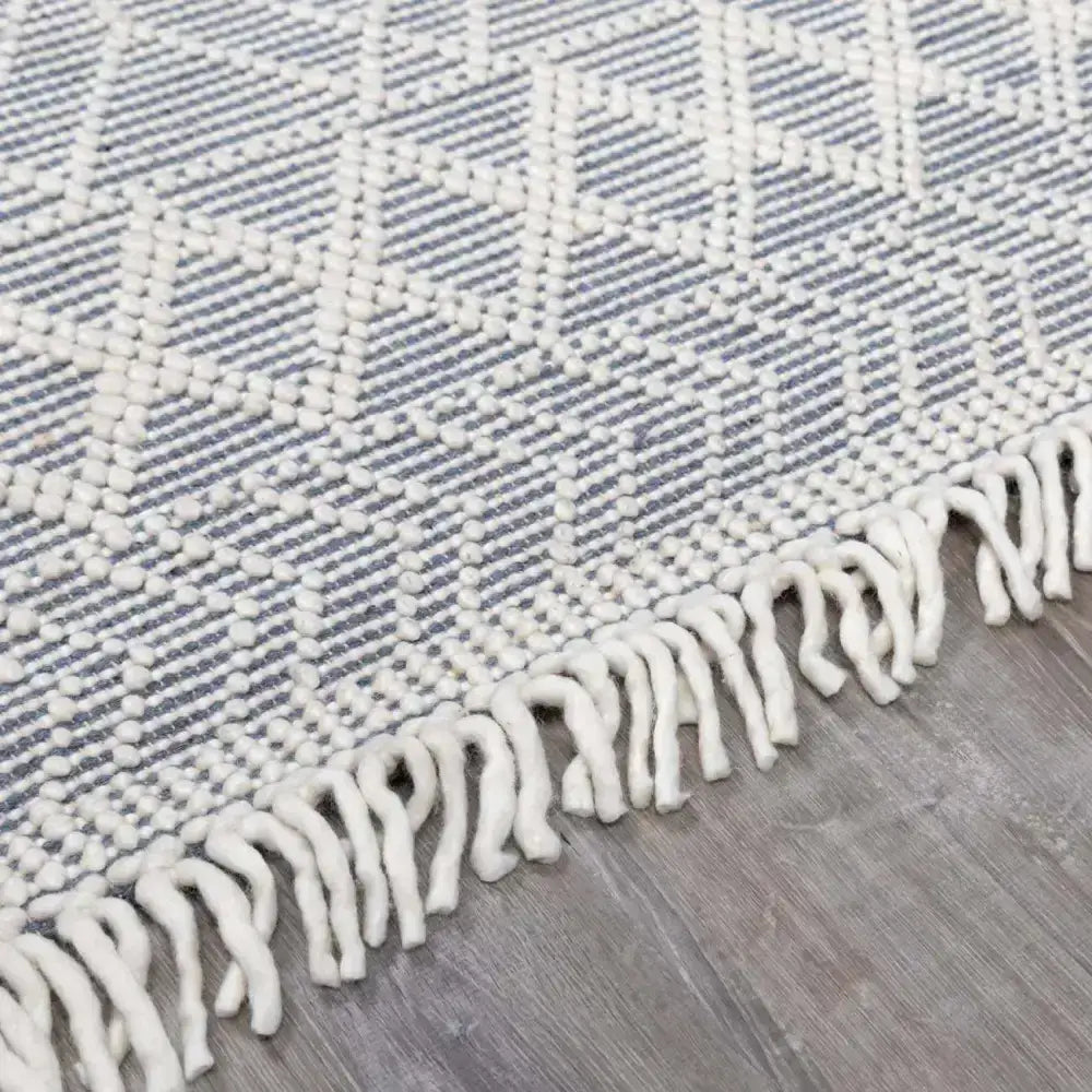 Ramsbury Denim Blue Wool Rug - Boutique Rugs