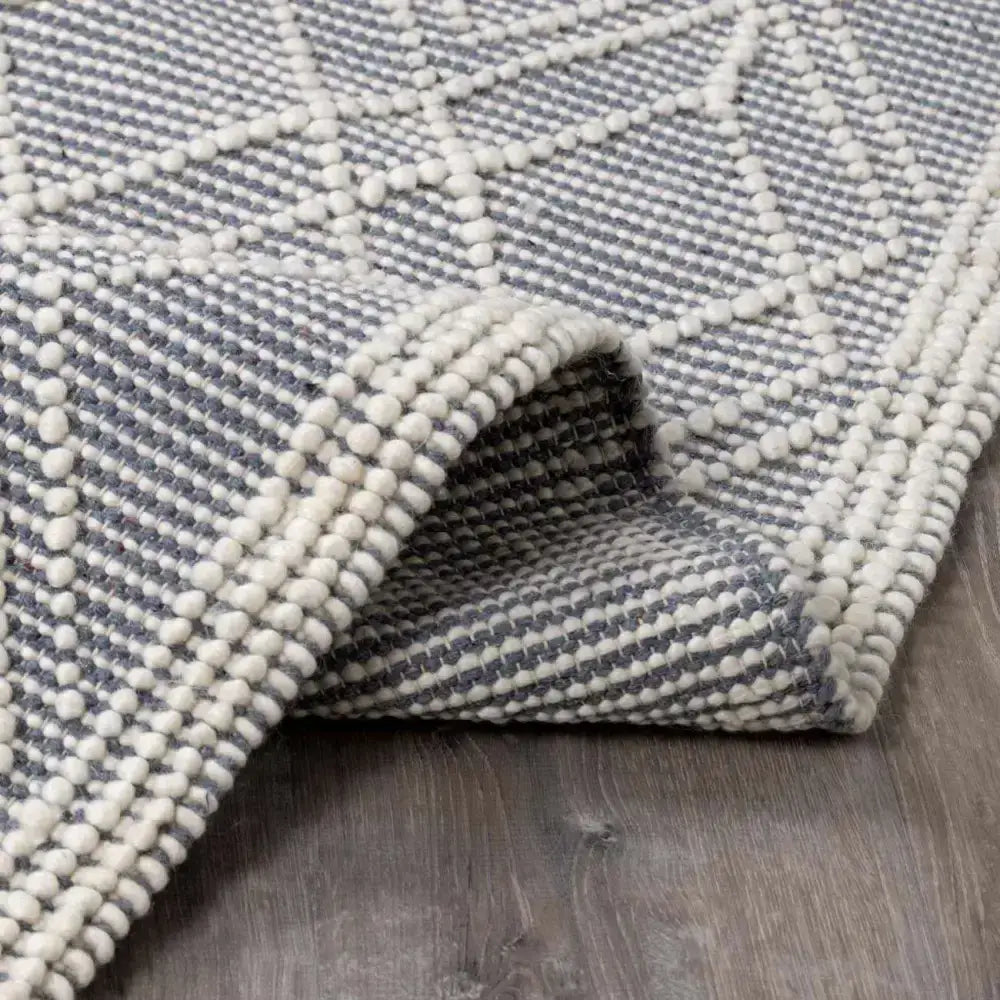 Ramsbury Denim Blue Wool Rug - Boutique Rugs