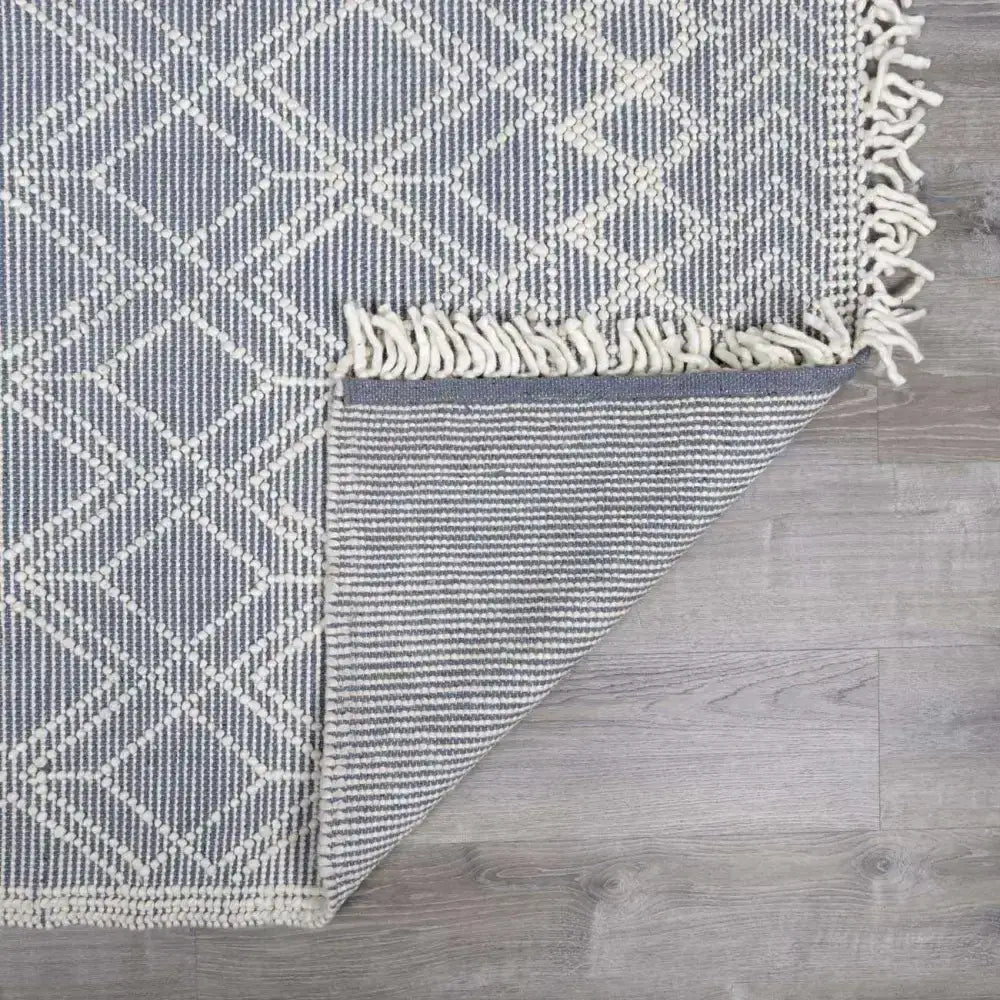 Ramsbury Denim Blue Wool Rug - Boutique Rugs