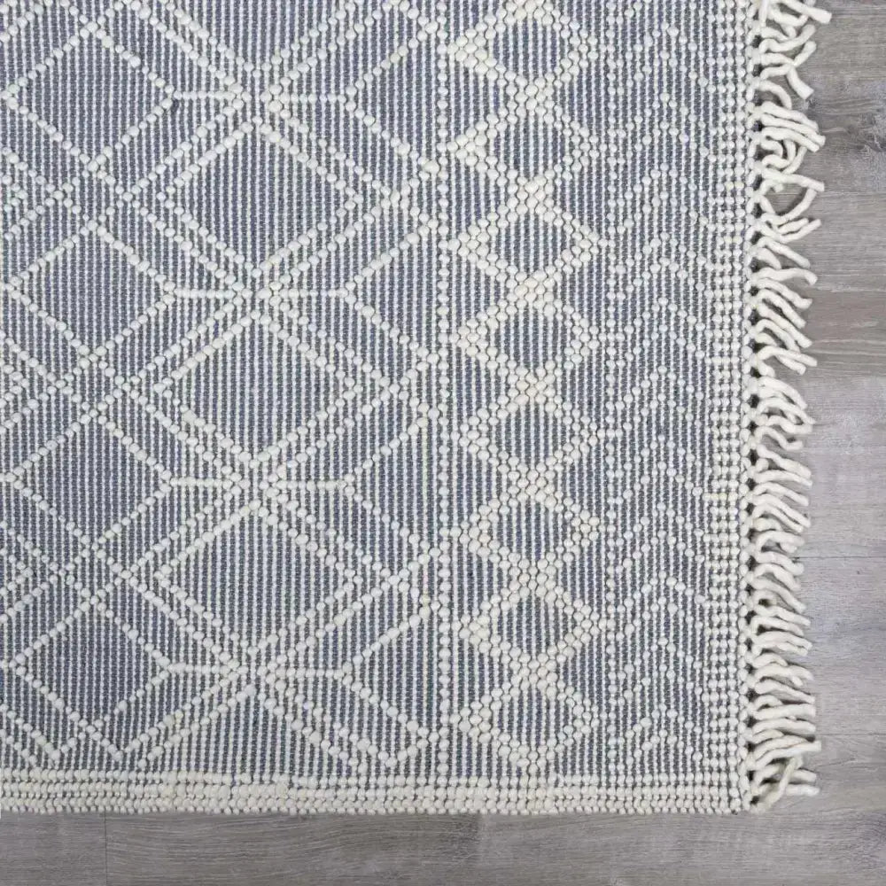 Ramsbury Denim Blue Wool Rug - Boutique Rugs